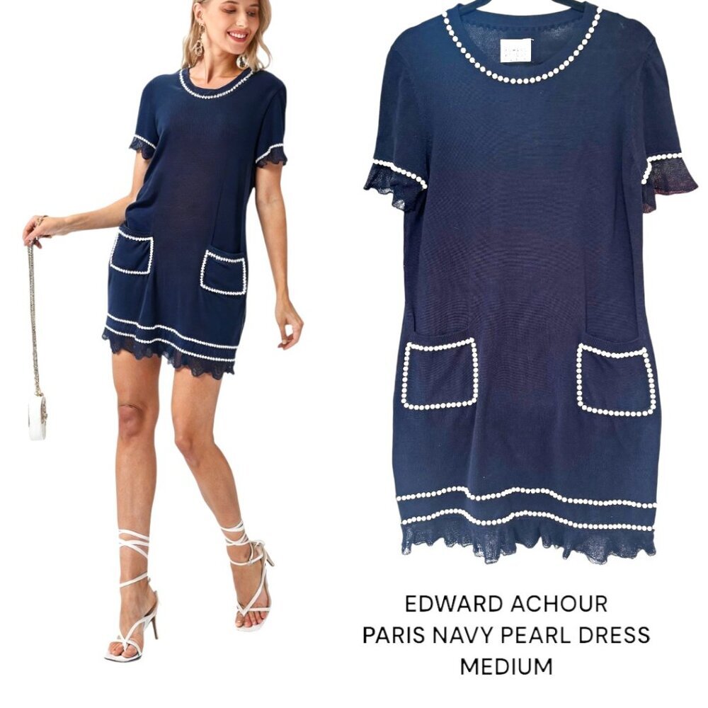 Navy Pearl Dress